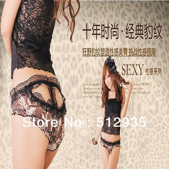 New Arrival Free Shipping Sexy Lingerie Briefs ,Fashion Lace Bowknot Underwears ,Women Leopard panties #801