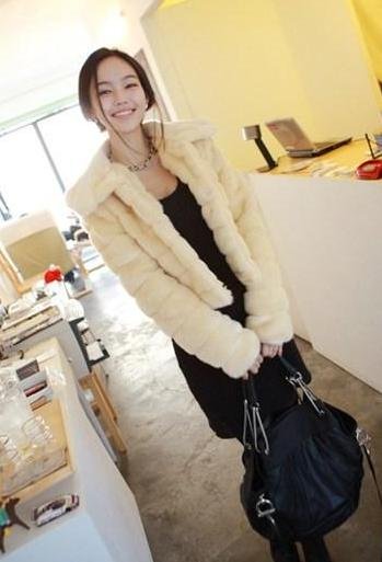 New arrival Free shipping Wholesale Korean Fashion 2012 warmer Faux fur coat for women clothing for autumn&winter