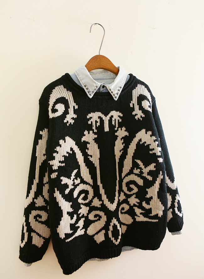 New arrival! fresh vintage sweater pullover sweater a130 free shipping