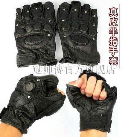 New arrival half-fingered gloves genuine Leather Goves sport gloves mitten