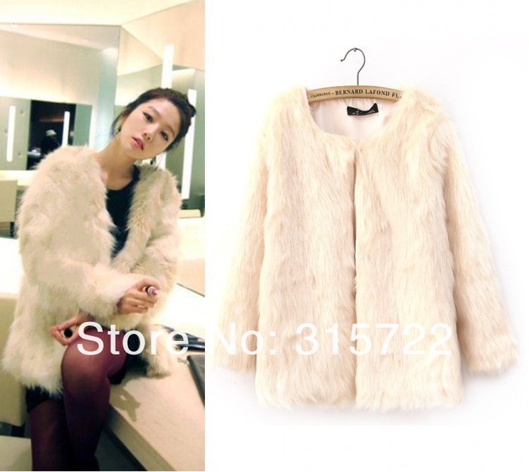 new arrival hot Korean autumn winter women round neck loose solid color cardigan jacket imitation leather grass L-036