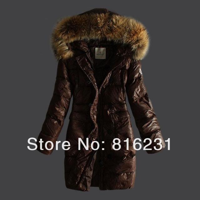 New Arrival Hot Sale Ladies Down Jacket Fur Collar Winter Jacket Fashion Warm Women's Down Coat  Color Khaki Black Brown