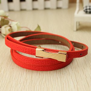 New arrival hot-selling beautiful gold plated thin belt female pigskin genuine leather thin belt belly chain