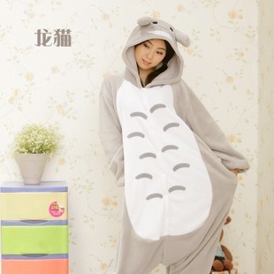 New arrival hot-selling cartoon coral fleece one piece sleepwear totoro lounge