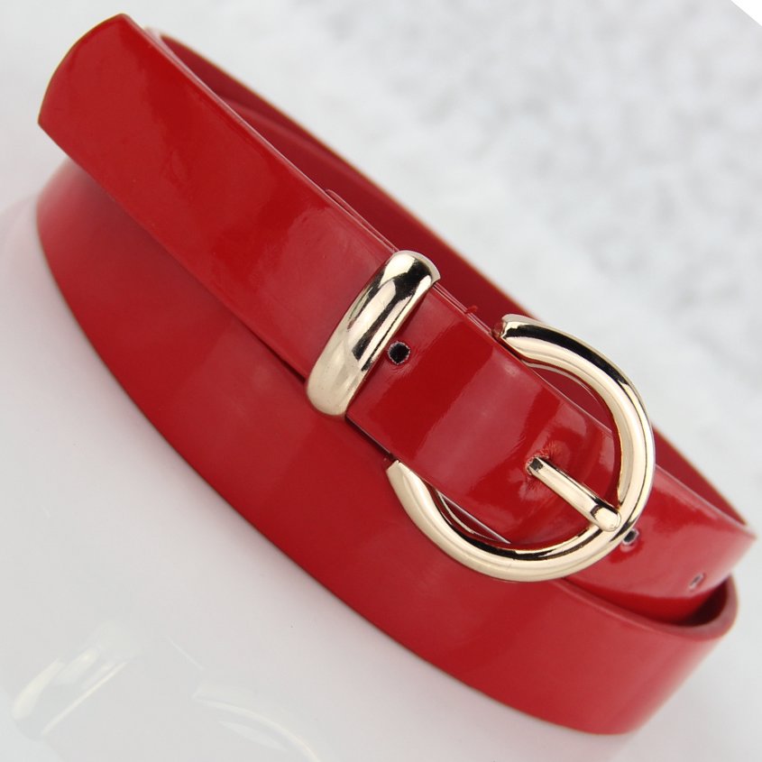 New arrival japanned leather thin belt female fashion thin belt decoration Women strap casual all-match strap