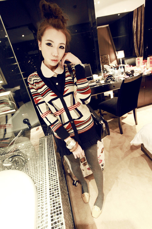 New arrival knitted sweater women korean cardigan Free size color as the picture