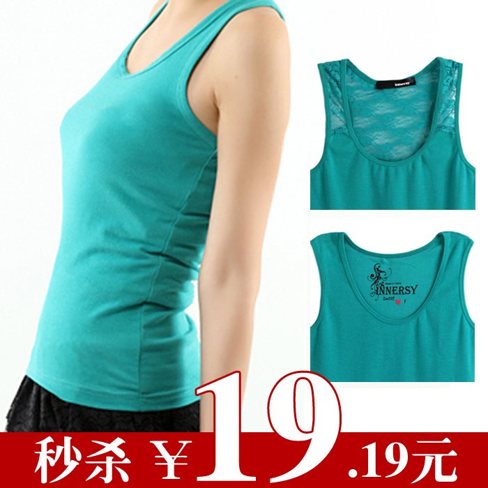 New arrival lace fashion simple spaghetti strap vest female candy color vest