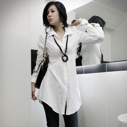 New arrival,Lades fashion blouse ,women's shirt,Ladies garments,long version shirt,Free shipping