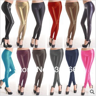 New Arrival Large size women's Leggings imitation leather elastic  tight leather pants 10pcs/lot  free shipping