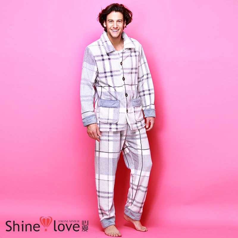 New arrival plaid lounge lovers set Men sn43571