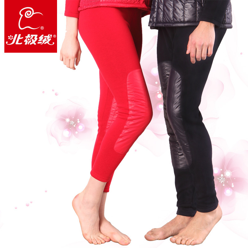 New arrival plus velvet thickening lengthen wire kneepad warm pants lovers design pants