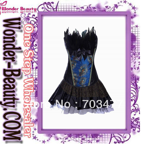 New arrival sexy pattern corset sexy strapless peacock corset