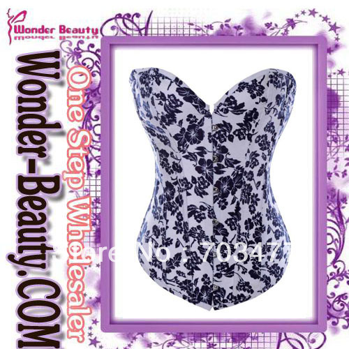 new arrival sexy pattern corsets sexy strapless flower print corset