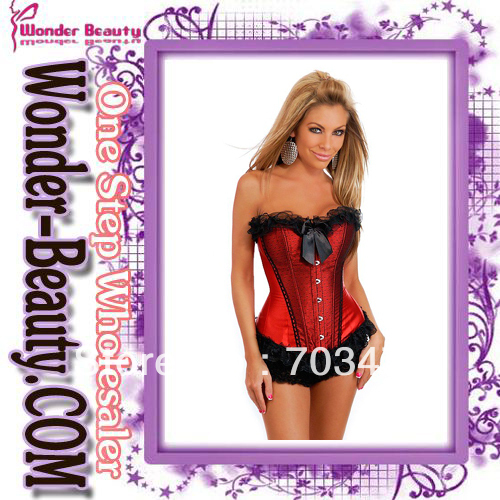 New arrival Sexy pattern corsets sexy strapless red corset