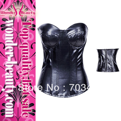 New Arrival Sexy Strapless Corsets Vinyl Corset