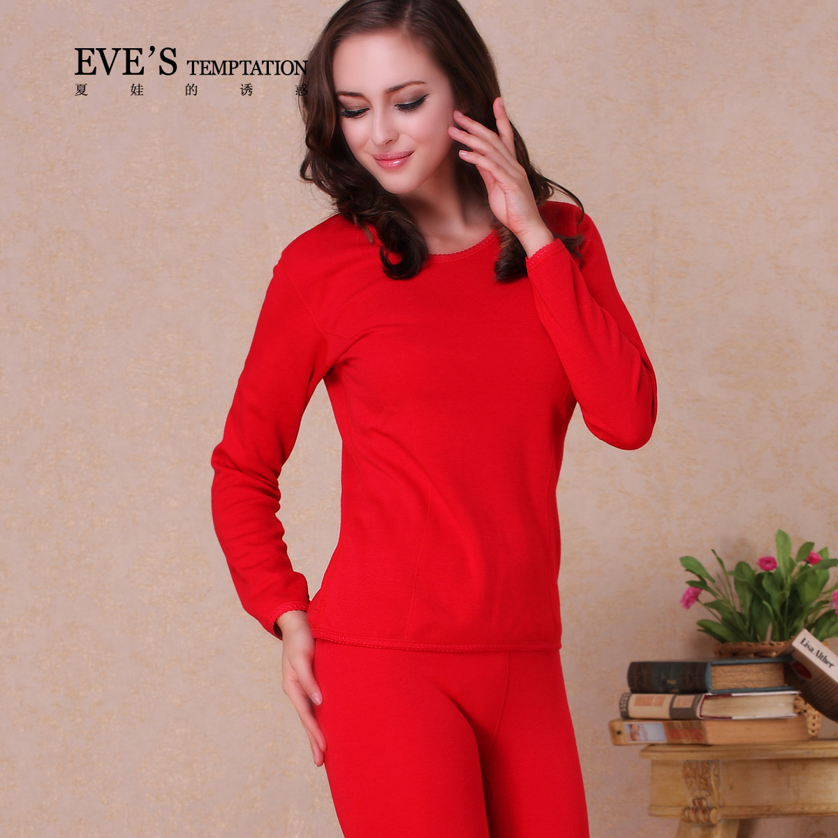 New arrival slim thickening close-fitting comfortable thermal set three-color