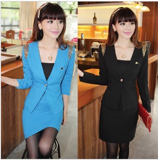 New arrival spring and autumn work wear women's set slim OL professional skirt outfit work wear formal