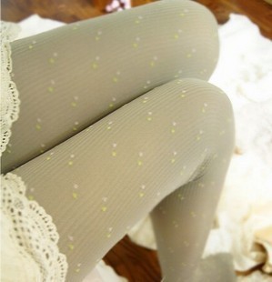 New arrival spring female polka dot vertical stripe pantyhose basic stockings