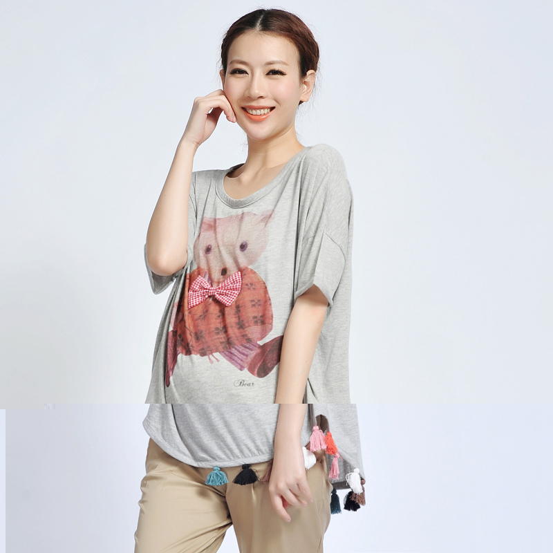 New arrival summer fashion sweep yarn pendant maternity top t-shirt 23048