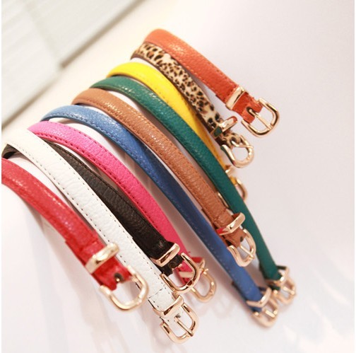 New arrival thin all-match belt candy color japanned leather strap decoration female sweet mm