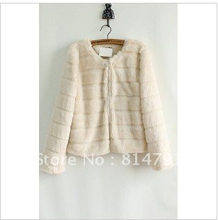 New Arrival Woman's Winter High-grade Elegant Nobility Faux Fur OL Coat Free Shipping((C-23))