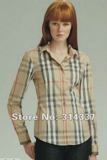 New arrival women Brand Blouse,classical plaid shirt,grid office ladies' shirt,women long sleeve blouse Free Shipping