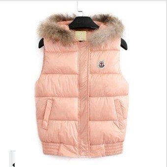 New arrival women  cotton padded vests with fur collar women clothes#8034