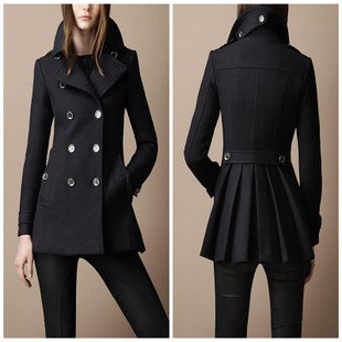 New arrival  women double-breasted button Wool Jacket warm coat for winter free shipping