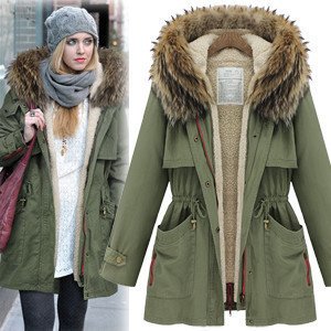 New arrival  women fur  collar Jacket warm coat for winter free shipping