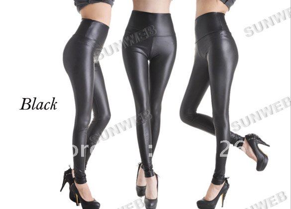 New Arrival Women leggings, PU Leather tights pants Wholesale 3 colors free shipping 3828