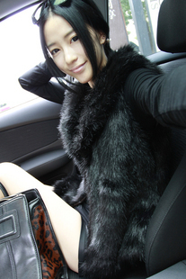 New arrival women outerwear fashion fur vest 637