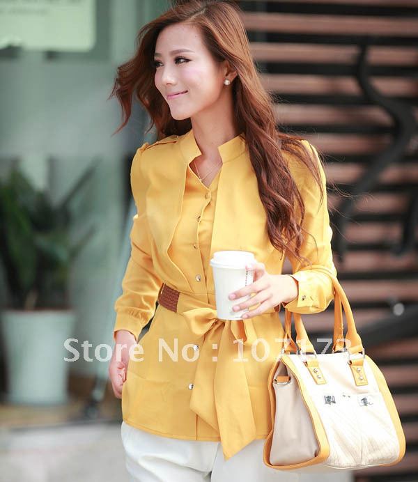 New arrival Women's 2013 Long-sleeve Shirt All-match Chiffon Autumn Blouses