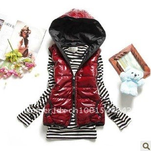 New Arrival Women's Casual Vest   Hood Cotton Vest 4Colors Free Shipping