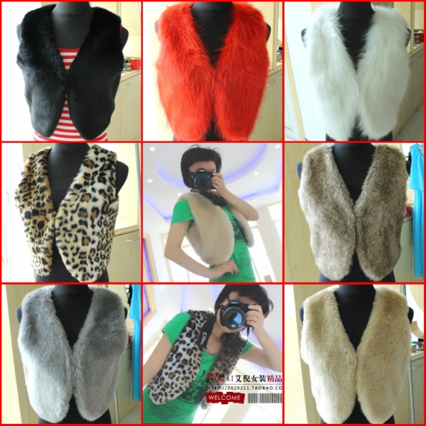 New arrival women's fur coat faux fashion short design vest thermal dress cape