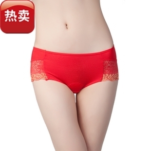 New arrival women's underwear panties ultrafine modal panties lace sexy red triangle panties