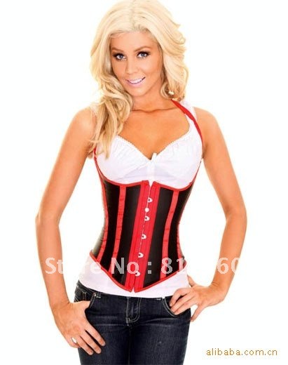 New Arrive Elegant Black and Red Corset 5202 Hot Selling Free Shipping in 2012