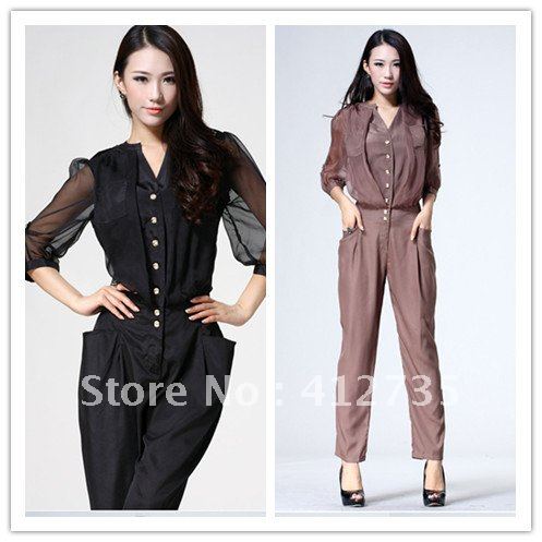 New Arrive V-Neck Fashion  Slim Jumpsuit