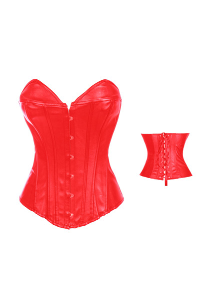 New Arrive! Wholesale! Black Red Corsets 1121 Women Leather Bustiers top Sexy Waist Cincher+ G string