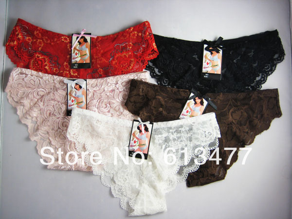 New Arrived fashion Free Shipping Seamless sexy lace fabric Lingerie panties, briefs Women Underwear 86162-2