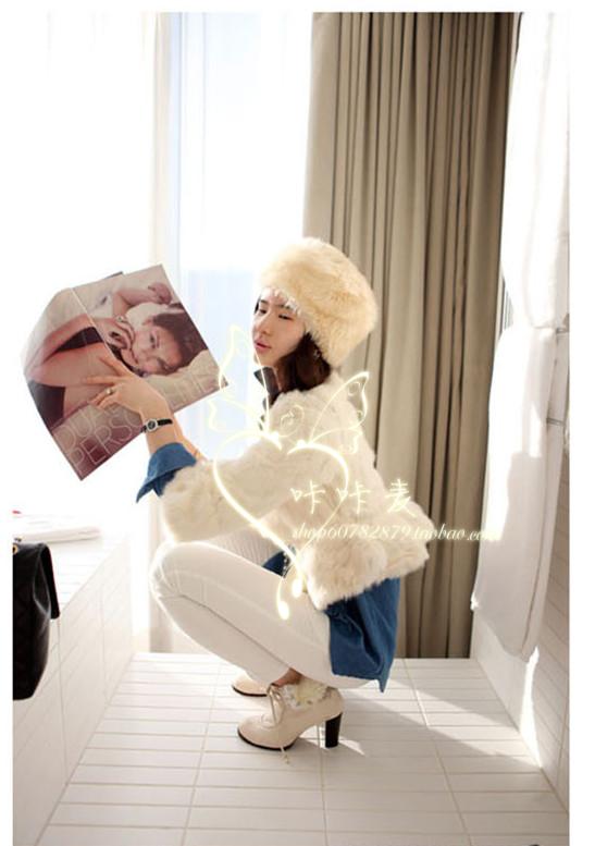 new arrivial, Fur coat 2012 medium-long rabbit fur coat vest short design female fur overcoat