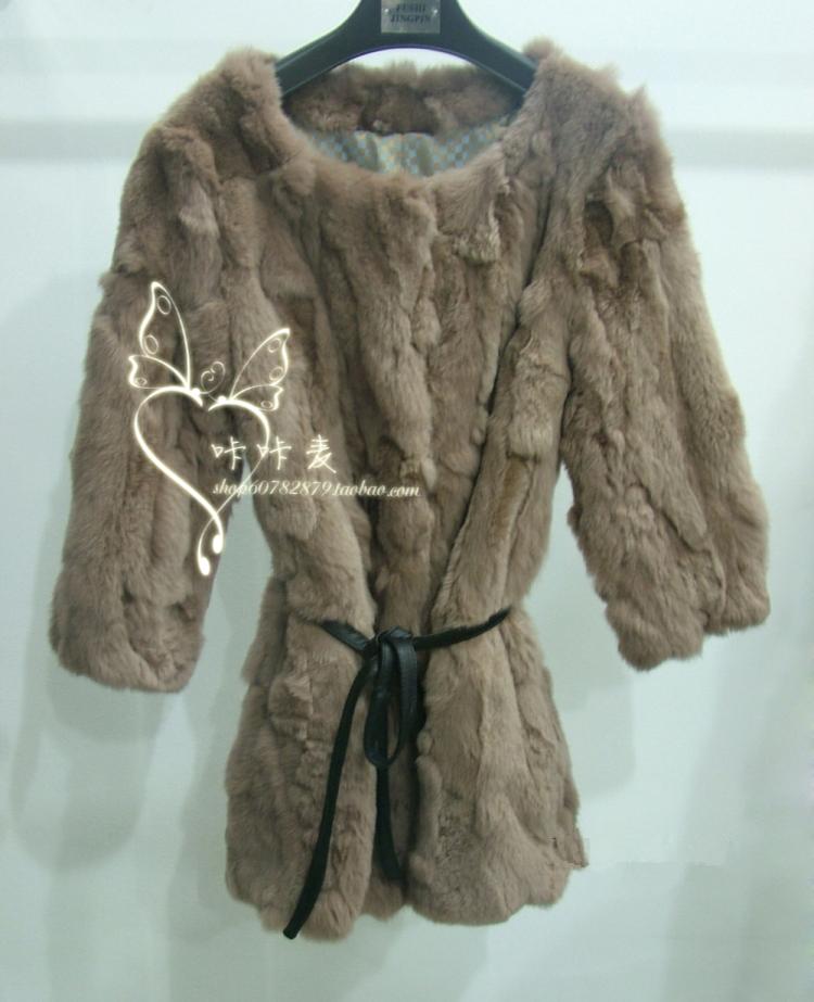 new arrivial, Fur coat 2012 medium-long rex rabbit hair fur overcoat fur women's