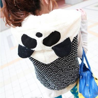 New autumn and winter lamb hooded jacket Panda Maga