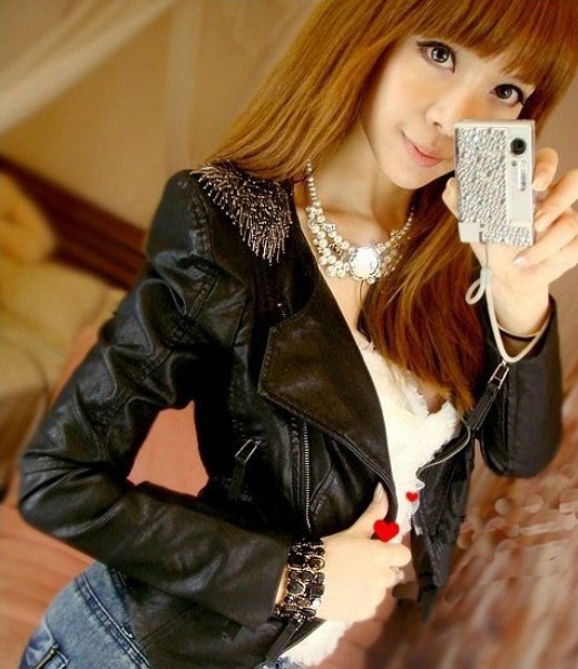 New Autumn Fashion All Match Leather Women Coat