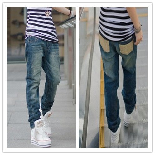 NEW Autumn Hiphop Style Harem Slim JEAN Picture Color Big Size Women JEANS