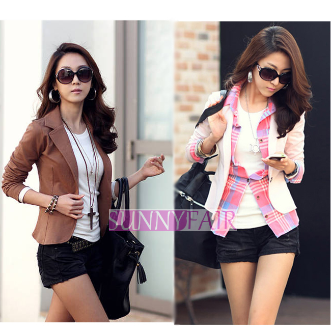 New Autumn Korean Stylish Women OL Formal Casual Long Sleeve Slim Coat