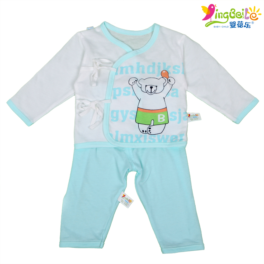 New baby home clothes newborn cotton suit children bamboo fiber cardigan underwear sleep