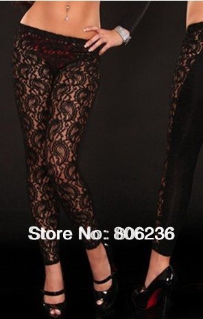 New Back Leather Front Lace Woman/Lady Leggings     B285