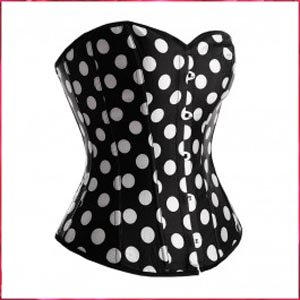 New Boned up Royal Black white Corset Size(S M L XL XXL) free shipping rod dot shape ware A1234