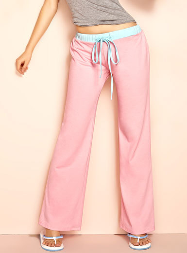 New brand cherry pie color block comfortable casual derlook pants 362012102 Free shipping,1pc/lot