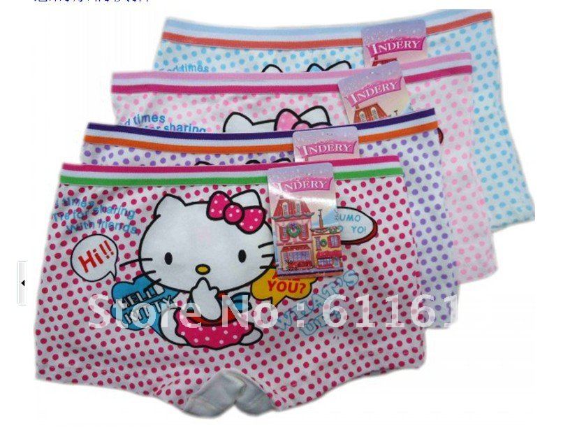 New Cartoon hello kitty straight Angle Underwear Children Briefs girls briefs girl underpants (12 pcs/lots)12pcs